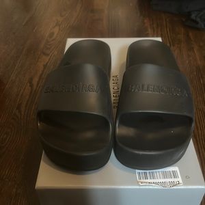 Balenciaga wedge sandal box and dust bags gently used authentic